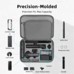 For Insta360 X5 Flymile All-in-One Storage Shoulder Bag Durable PU + Lycra Material Carrying Case - Image 3