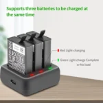 For DJI Osmo Action 4/Action 3 YX 3-Slot Battery Charger Hub Compact Charging Station - Image 2