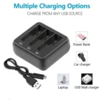 For DJI Osmo Action 4/Action 3 YX 3-Slot Battery Charger Hub Compact Charging Station - Image 5