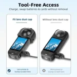 For Insta360 X5 Camera Flymile Lens Protective Cover Dustproof & Scratch-Resistant Anti-Fall Protector Cap - Image 4