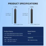 Extendable Selfie Stick Tripod For Action Cameras One-Button Quick Setup Monopod With Wide-Angle View - Image 10