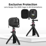 Flymile PU Mini Camera Case with Carabiner For Caged DJI Action 3/4/5 Pro/Insta360 Ace Pro 2/1/GoPro - Image 3