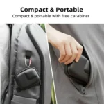 Flymile PU Mini Camera Case with Carabiner For Caged DJI Action 3/4/5 Pro/Insta360 Ace Pro 2/1/GoPro - Image 6