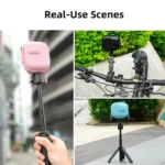 Flymile PU Mini Camera Case with Carabiner For Caged DJI Action 3/4/5 Pro/Insta360 Ace Pro 2/1/GoPro - Image 7