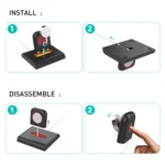 For Apple Watch / Earphone AhaStyle PT117-1 Charging Dock Plastic Storage Stand Without Charger - Image 4