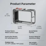 For DJI Osmo Action 5 Pro/4/3 Flymile Metal Protective Cage with Cold Shoe Mount - Image 12