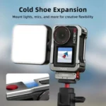 For DJI Osmo Action 5 Pro/4/3 Flymile Metal Protective Cage with Cold Shoe Mount - Image 6