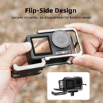 For DJI Osmo Action 5 Pro/4/3 Flymile Metal Protective Cage with Cold Shoe Mount - Image 8