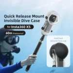 For Insta360 X5 AMagisn 60m/196ft Diving Case Quick-Release Full Invisible Waterproof Underwater Housing - Image 3