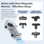For Insta360 X5 AMagisn 60m/196ft Diving Case Quick-Release Full Invisible Waterproof Underwater Housing - Image 4
