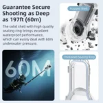 For Insta360 X5 AMagisn 60m/196ft Diving Case Quick-Release Full Invisible Waterproof Underwater Housing - Image 7