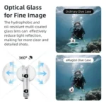 For Insta360 X5 AMagisn 60m/196ft Diving Case Quick-Release Full Invisible Waterproof Underwater Housing - Image 8