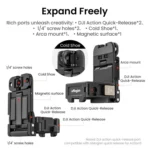 For DJI Pocket 3 aMagisn Mantis Extension Frame Magnetic Mount for Hands-Free Vlogging - Image 5