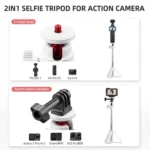 Flymile 15.8-30.8cm Tripod Selfie Stick for Action Cameras With 360-degree Adjustable Ball Head & Cold Shoe - Image 4
