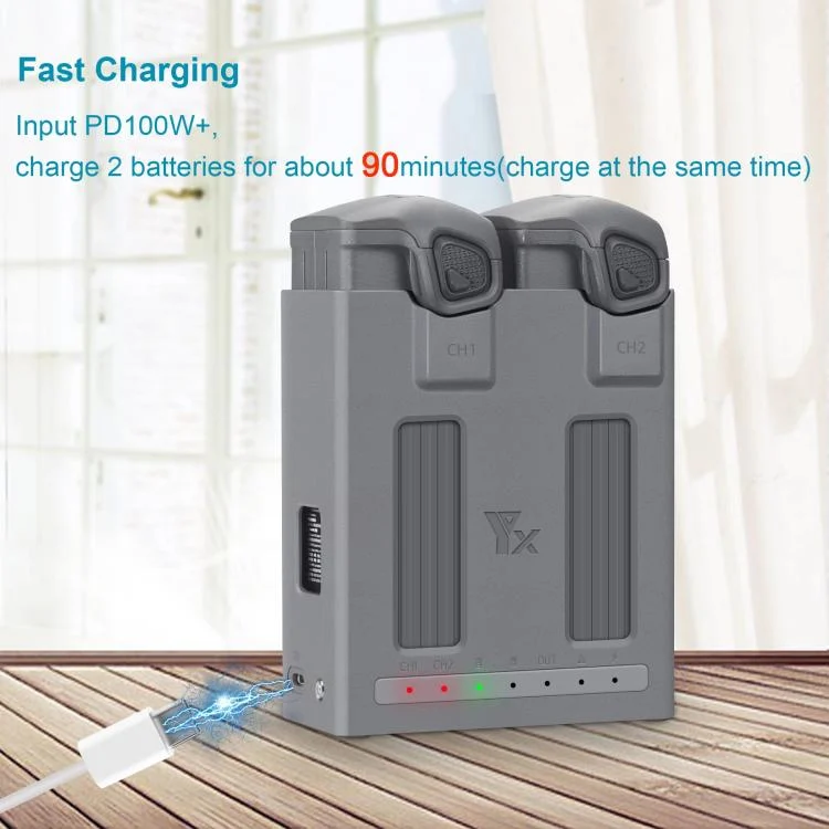 TBD06062136_2.webp For DJI Mavic 4 Pro YX Dual-Channel Charger Battery Manager Simultaneous Charging Station - Image 3