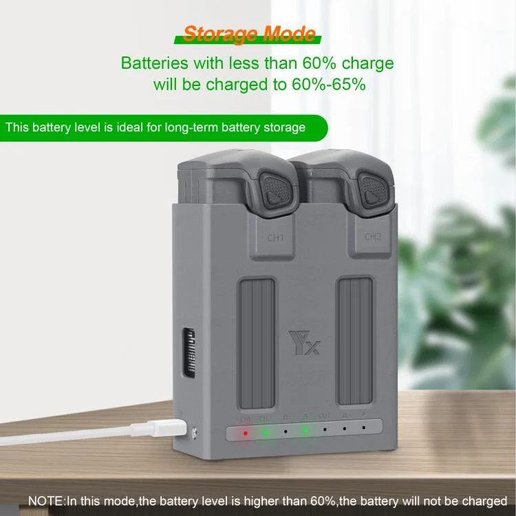 TBD06062136_4.webp For DJI Mavic 4 Pro YX Dual-Channel Charger Battery Manager Simultaneous Charging Station - Image 5