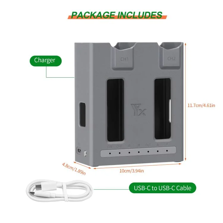 TBD06062136_8.webp For DJI Mavic 4 Pro YX Dual-Channel Charger Battery Manager Simultaneous Charging Station - Image 9
