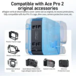 For Insta360 Ace Pro 2 aMagisn Water-resistant Vertical Shooting Battery Side Cover Compatible with Quick-Release Adapters - Image 8