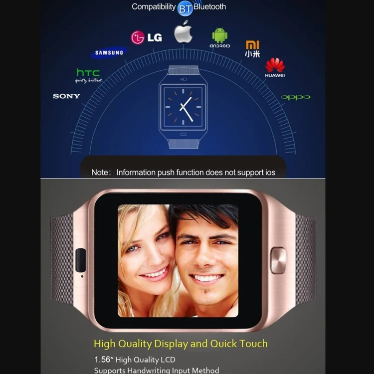 WA0009B_5.webp DZ09 1.56 inch Screen Bluetooth 3.0 Smart Watch Phone - Image 6