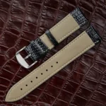 Lizard Texture Leather Strap Watch Band, Size: 24mm - Image 4