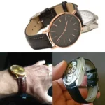 Lizard Texture Leather Strap Watch Band, Size: 24mm - Image 6