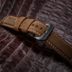 Crazy Horse Layer Frosted Black Buckle Watch Leather Watch Band, Size: 20mm - Image 5