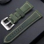 Crazy Horse Layer Frosted Silver Buckle Watch Leather Watch Band, Size: 20mm - Image 3