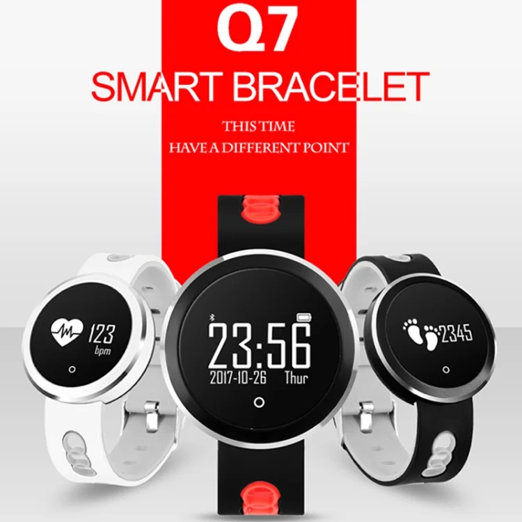 WA8640W_5.webp Q7 0.95 inch HD OLED Screen Display Bluetooth Smart Bracelet, IP68 Waterproof, Support Pedometer / Sedentary Reminder / Heart Rate Monitor / Sleep Monitor, Compatible with Android and iOS Phones - Image 6