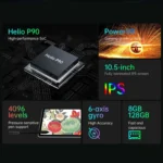 ALLDOCUBE X GAME 4G Tablet, 10.5 inch, 8GB+128GB, Android 11 MediaTek P90 Octa Core, No Keyboard, Support TF Card & Dual Band WiFi & Bluetooth, EU Plug (Black+Gray) - Image 3