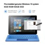 W10 2 in 1 Tablet PC, 10.1 inch, 6GB+64GB, Windows 10 System, Intel Gemini Lake N4120 Quad Core up to 2.6GHz, without Keyboard & Stylus Pen, Support Dual Band WiFi & Bluetooth & TF Card & HDMI, US Plug - Image 10