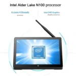 PiPo H10PRO All-in-One Mini PC, 10.1 inch, 8GB+128GB+512GB, Windows 11 Intel Alder Lake N100 Quad Core, US Plug - Image 8