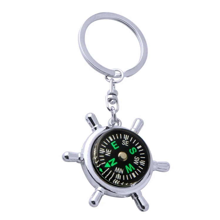 BL000086_1.webp Creative Rudder Compass Style Keychain - Image 2
