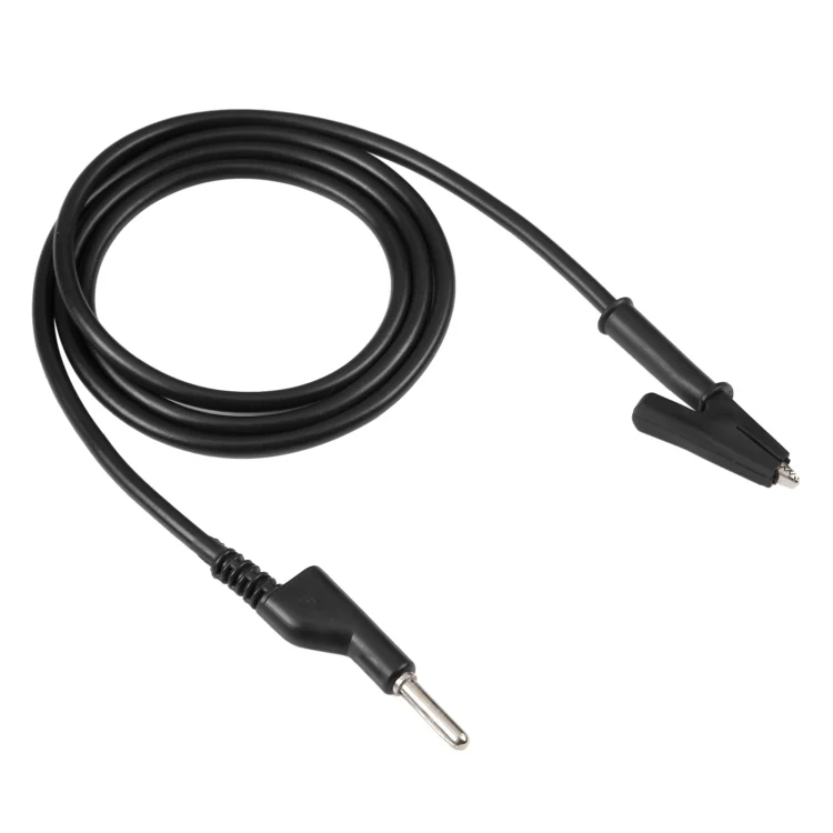 CAR0076B_1.webp Thick Probe to Alligator Clip Test Lead Single Cable, Length: 1m - Image 3