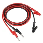 Thick Probe to Alligator Clip Test Lead Cable, Length: 1m - Image 2