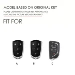 For Cadillac / CT5 / CT6 / XT6 4-button C086 Car Key Leather Protective Case - Image 2