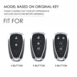 For Chevrolet 4-button Hallmo Car Cowhide Leather Key Protective Cover Key Case - Image 3