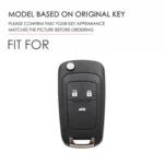 For Chevrolet Folding Hallmo Car Cowhide Leather Key Protective Cover Key Case - Image 2