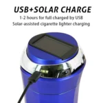 N12E Car Creative Ashtray Solar Power With Light And Cover With Cigarette Liighter - Image 4