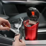 N12E Car Creative Ashtray Solar Power With Light And Cover With Cigarette Liighter - Image 10