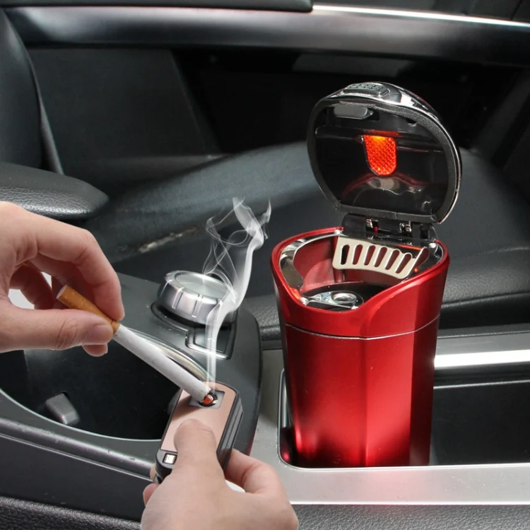 CAR2133_B9.webp N12E Car Creative Ashtray Solar Power With Light And Cover With Cigarette Liighter - Image 10