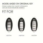For Nissan 4-button Horn Hallmo Car Cowhide Leather Key Protective Cover Key Case - Image 4