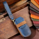 For Nissan Teana / Ariya 3-button Tail Box Hallmo Car Cowhide Leather Key Protective Cover Key Case - Image 2