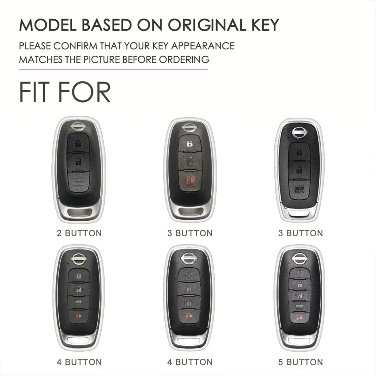 CAR2164_B2.webp For Nissan Teana / Ariya 4-button Start Hallmo Car Cowhide Leather Key Protective Cover Key Case - Image 3