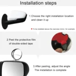 3R-045 Auxiliary Rear View Mirror Car Adjustable Blind Spot Mirror Wide Angle Auxiliary  Side Mirror, Diameter: 70mm - Image 6