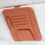 Multifunctional Car Litchi Pattern Glasses Holder Sun Visor Bill Holder - Image 5