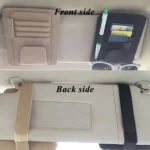 Multifunctional Car Litchi Pattern Glasses Holder Sun Visor Bill Holder - Image 6