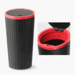 DM-143 Car Armrest Box Storage Box Car Round Trash Can With Lid - Image 2