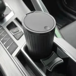 DM-143 Car Armrest Box Storage Box Car Round Trash Can With Lid - Image 4