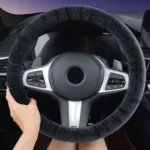 Round Style Car Universal Self Heating Plush Warm Anti-skid Steering Wheel Cover, Diameter: 38cm - Image 6