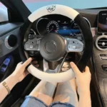 D Style Car Universal Camellia Pattern Plush Warm Anti-skid Steering Wheel Cover, Diameter: 38cm - Image 3